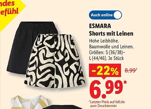ESMARA Shorts mit Leinen