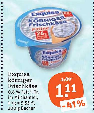 Exquisa körniger Frischkäse
