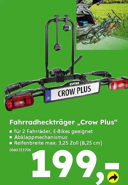Fahrradheckträger „Crow Plus“