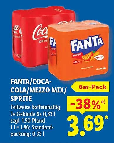 FANTA/COCA-COLA/MEZZO MIX/SPRITE