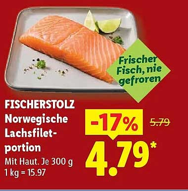 FISCHERSTOLZ Norwegische Lachsfilet-portion