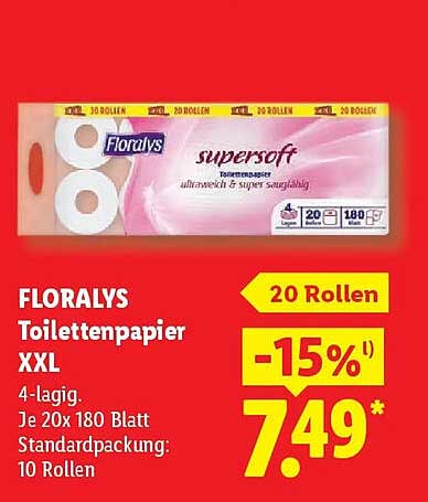 FLORALYS Toilettenpapier XXL