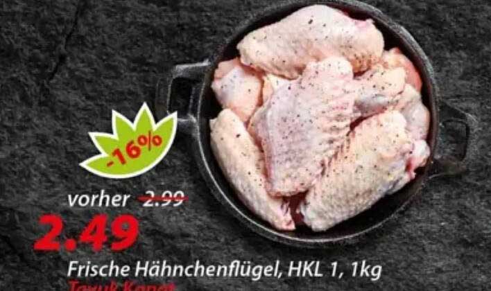 Frische Hähnchenflügel, HKL 1, 1kg