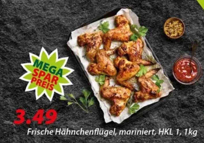 Frische Hähnchenflügel, mariniert, HKL 1,1kg