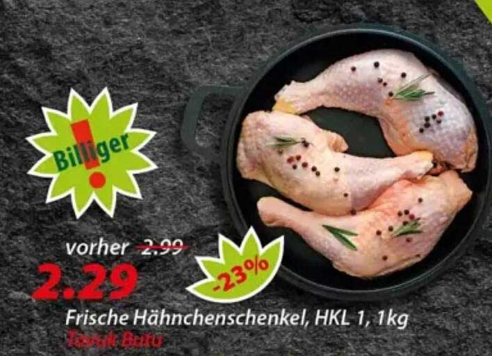 Frische Hähnchenschenkel, HKL 1, 1kg