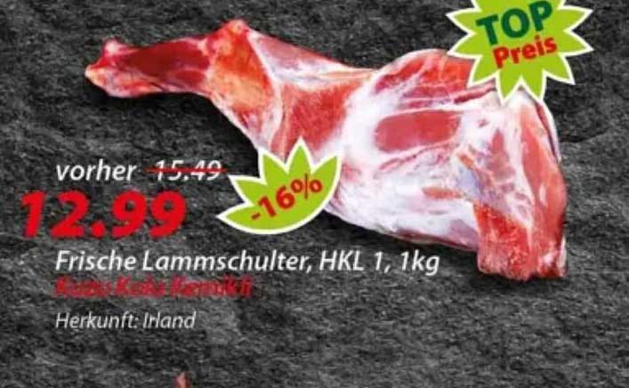 Frische Lammschulter, HKL 1, 1kg