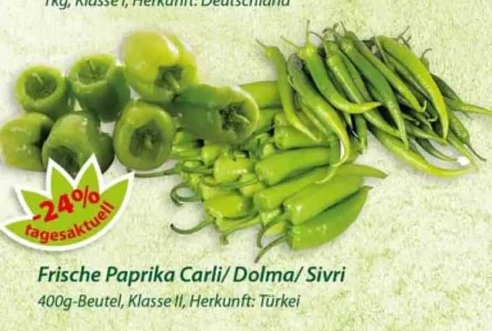 Frische Paprika Carli/ Dolma/ Sivri