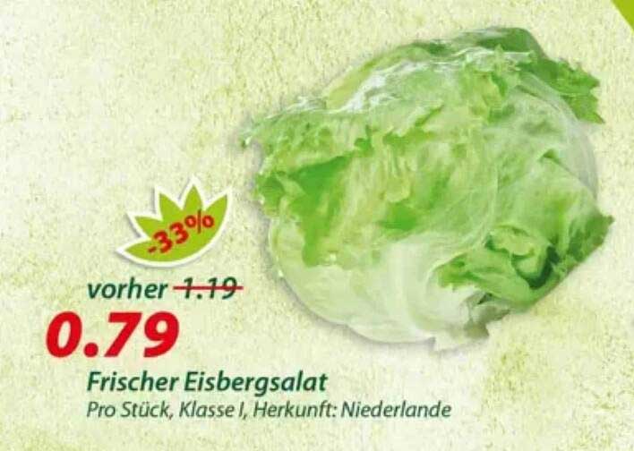 Frischer Eisbergsalat