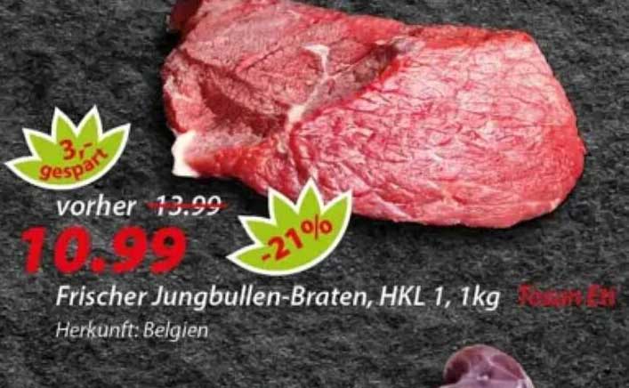 Frischer Jungbullen-Braten, HKL 1, 1kg