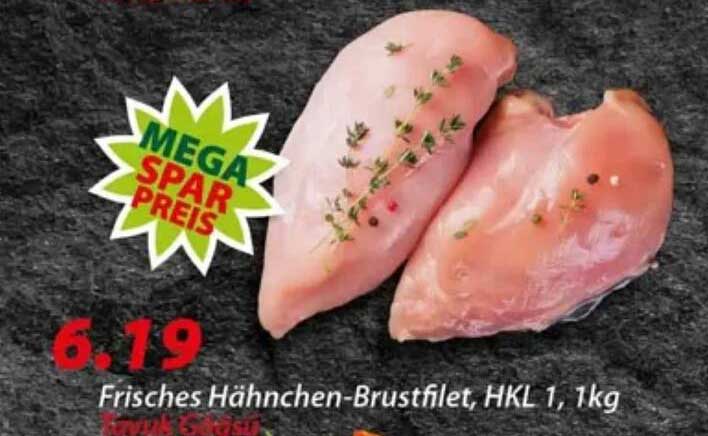 Frisches Hähnchen-Brustfilet, HKL 1, 1kg