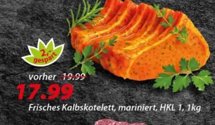 Frisches Kalbskotelett, mariniert, HKL 1, 1kg