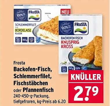 Frosta Backofen-Fisch, Schlemmerfilet, Fischstäbchen oder Pfannenfisch