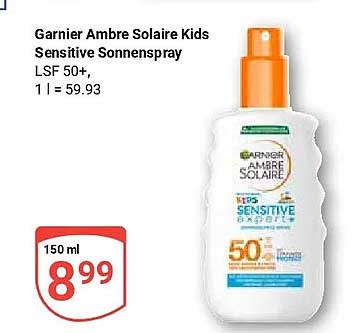 Garnier Ambre Solaire Kids Sensitive Sonnenspray LSF 50+, 1 l = 59.93