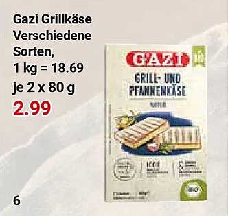 Gazi Grillkäse Verschiedene Sorten, 1 kg = 18.69 je 2 x 80 g