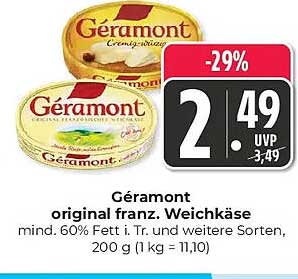 Géramont original franz. Weichkäse