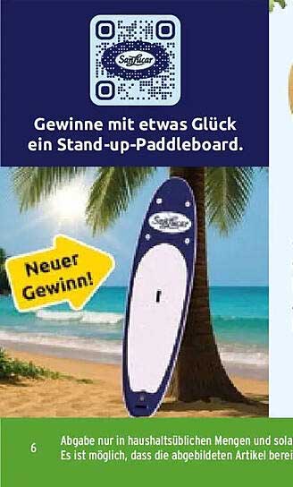 Gewinne mit etwas Glück ein Stand-up-Paddleboard.