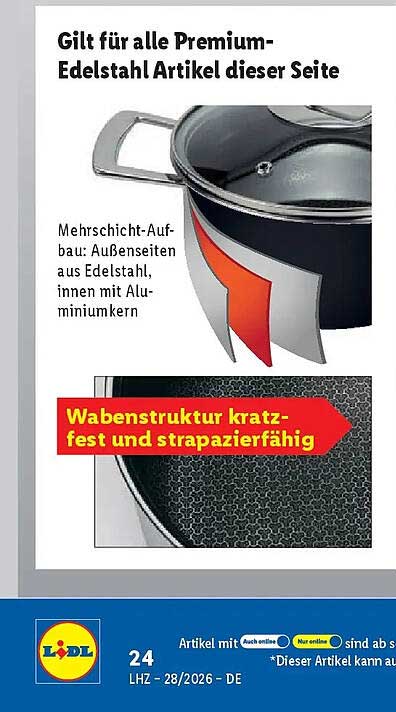 Gilt für alle Premium-Edelstahl Artikel dieser Seite