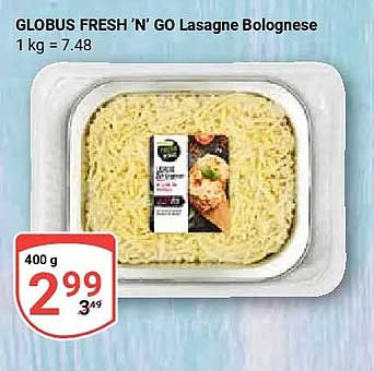 GLOBUS FRESH 'N' GO Lasagne Bolognese