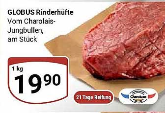 GLOBUS Rinderhüfte Vom Charolais-Jungbullen, am Stück