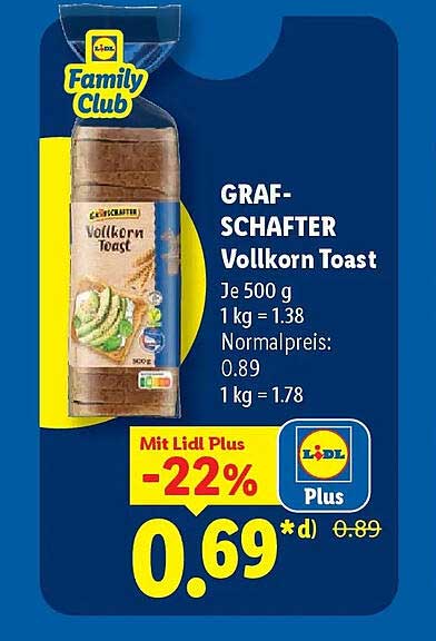 GRAF-SCHA-CHAFTER Vollkorn Toast