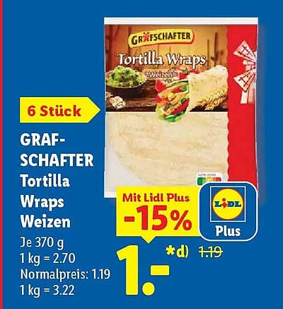 GRAF-SCHA CHTER Tortilla Wraps Weizen
