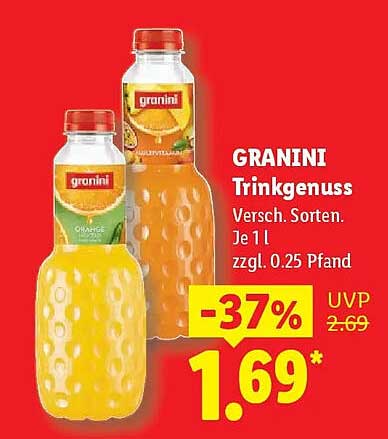 GRANINI Trinkgenuss Versch. Sorten. Je 1 l zzgl. 0.25 Pfand