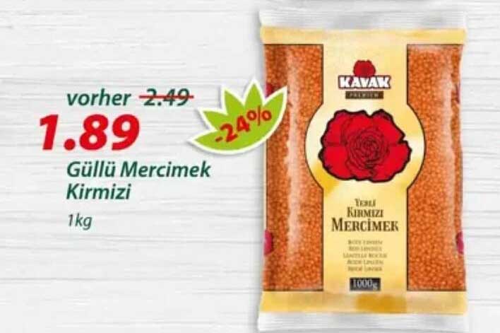 Güllü Mercimek Kirmizi