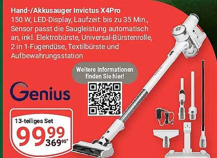 Hand-/Akkusauger Invictus X4Pro