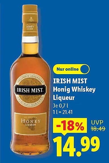 IRISH MIST Honig Whiskey Liqueur