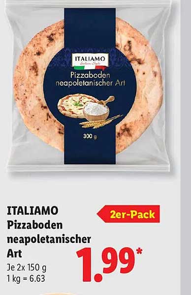 ITALIAMO Pizzaboden neapolitanischer Art 2er-Pack