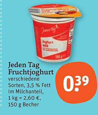 Jeden Tag Fruchtjoghurt