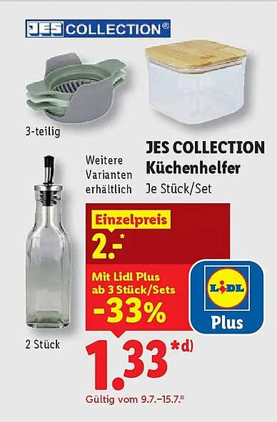 JES COLLECTION Küchenhelfer Je Stück/Set
