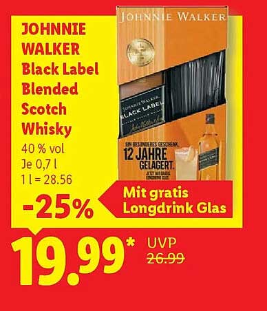 JOHNNIE WALKER Black Label Blended Scotch Whisky