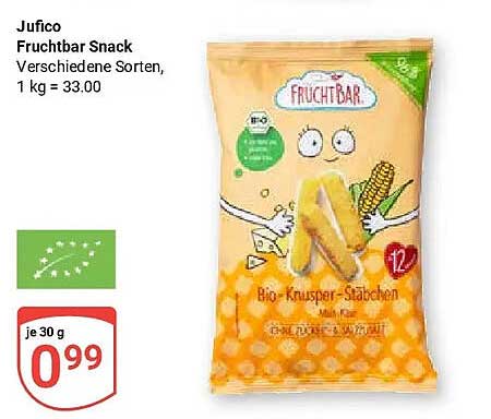 Jufico Fruchtbar Snack Verschiedene Sorten, 1 kg = 33.00