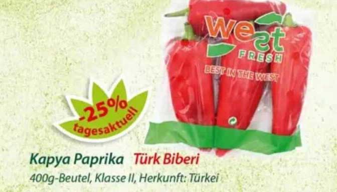Kapya Paprika Türk Biberi