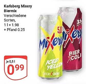 Karlsberg Mixery Biermix Verschiedene Sorten, 1 l = 1.98 + Pfand 0.25
