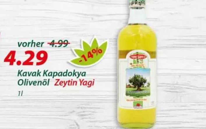 Kavak Kapadokya Olivenöl Zeytin Yagi 1l