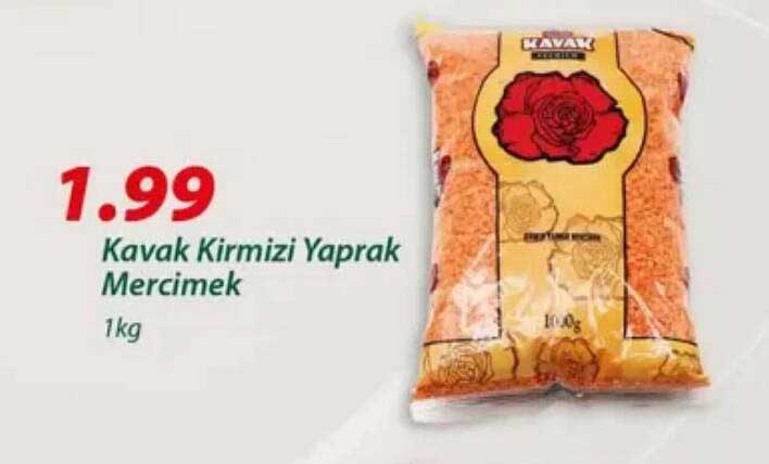 Kavak Kirmizi Yaprak Mercimek 1kg