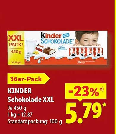 KINDER Schokolade XXL