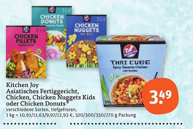 Kitchen Joy Asiatisches Fertiggericht, Chicken, Chicken Nuggets Kids oder Chicken Donuts