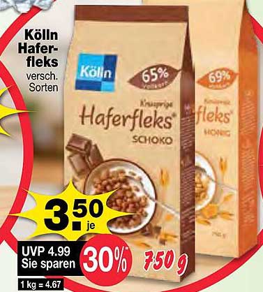 Kölln Haferfleks versch. Sorten
