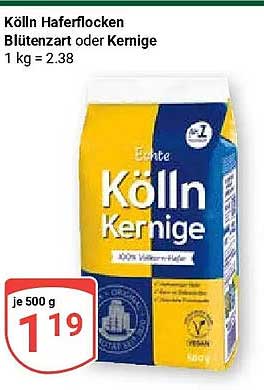 Kölln Haferflocken Blütenzart oder Kernige