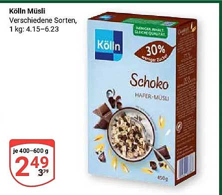 Kölln Müsli Verschiedene Sorten, 1 kg: 4.15–6.23