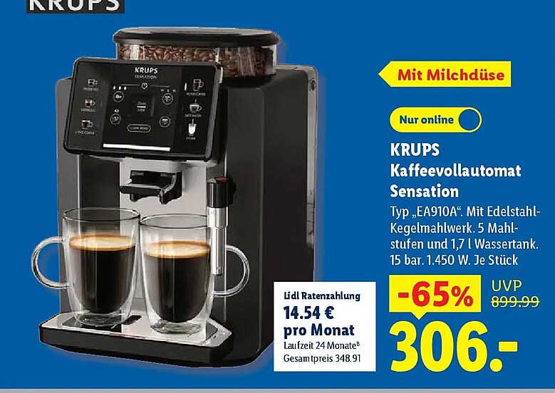 KRUPS Kaffeevollautomat Sensation