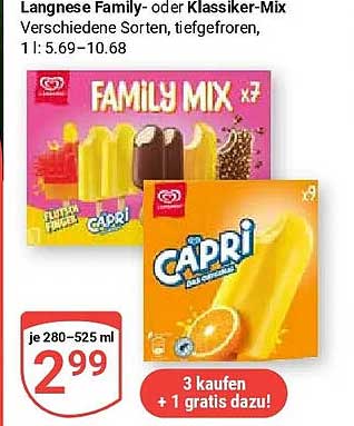 Lagnese Family- oder Klassiker-Mix Verschiedene Sorten, tiefgefroren, 1 l: 5.69–10.68