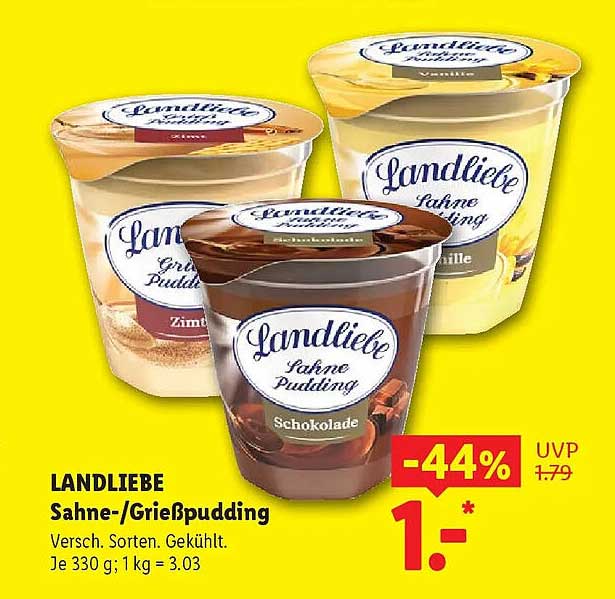 LANDLIEBE Sahne-/Grießpudding