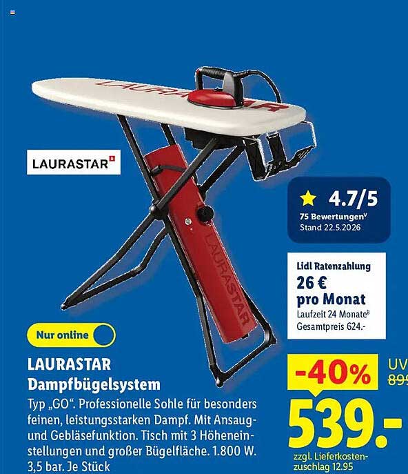 LAURASTAR Dampfbügelsystem