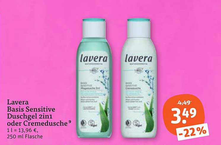 Lavera Basis Sensitive Duschgel 2in1 oder Cremedusche
