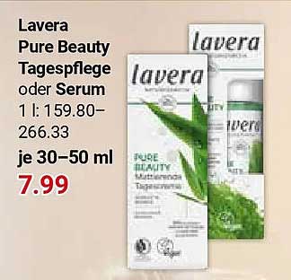 Lavera Pure Beauty Tagespflege oder Serum 1 l: 159.80–266.33 je 30–50 ml