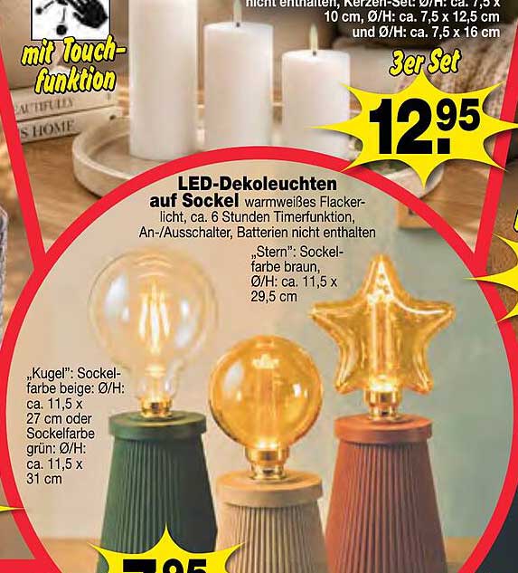 LED-Dekoleuchten auf Sockel